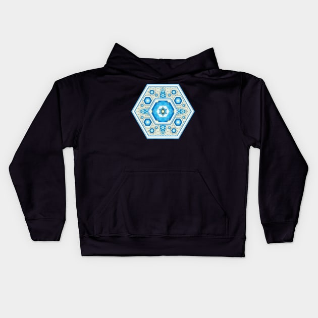 Hexagon Kids Hoodie by Kat C.